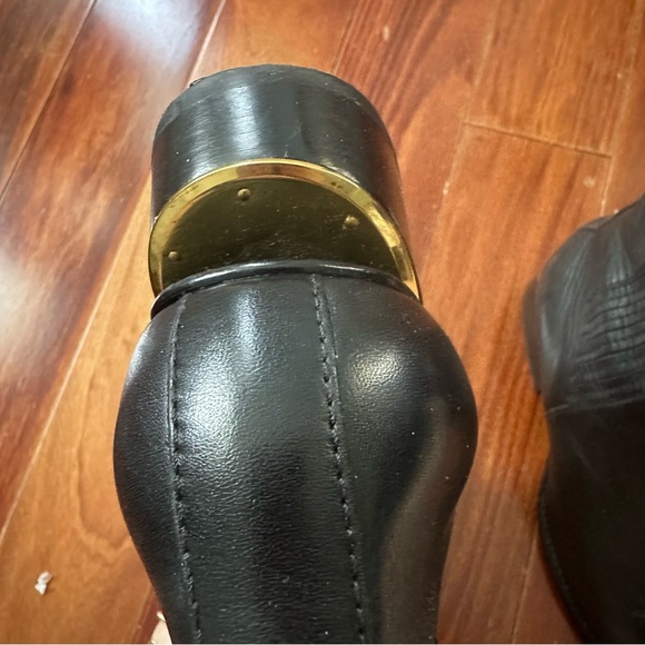 Alexander Wang Anouck Boot Black and Yellow Gold Metal Size 39.5 - Picture 6 of 15